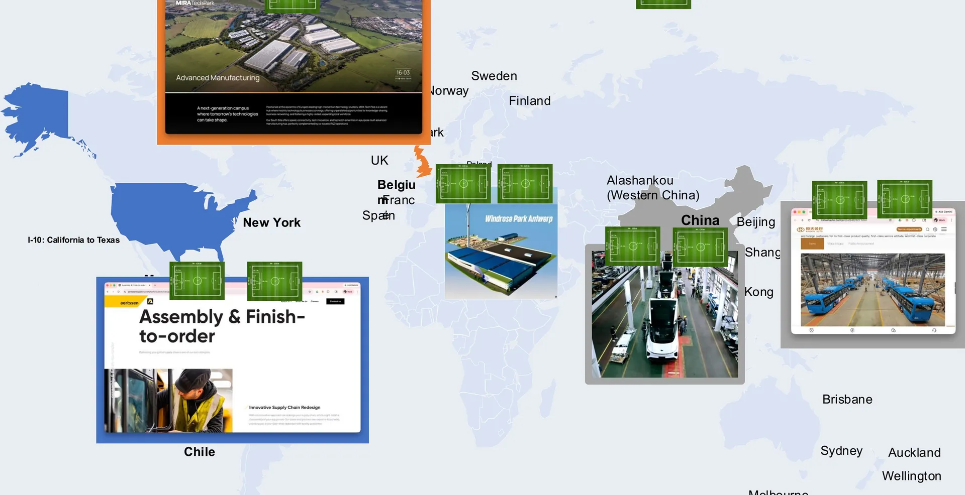 Own and partner assembly sites