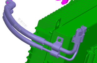Condenser inlet/outlet pipe installation detail