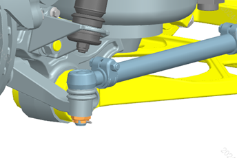 Air spring/Shock absorber/Tie rod final installation position
