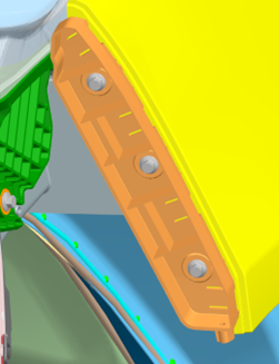 Frame positioning alignment detail