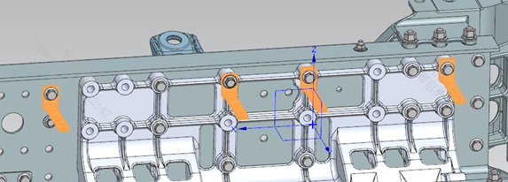 Front frame rail flanged bracket/Harness bracket installation position