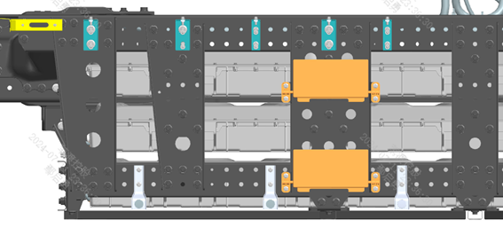 Rear step assembly installation position
