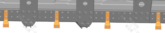 Side skirt bracket overall layout diagram