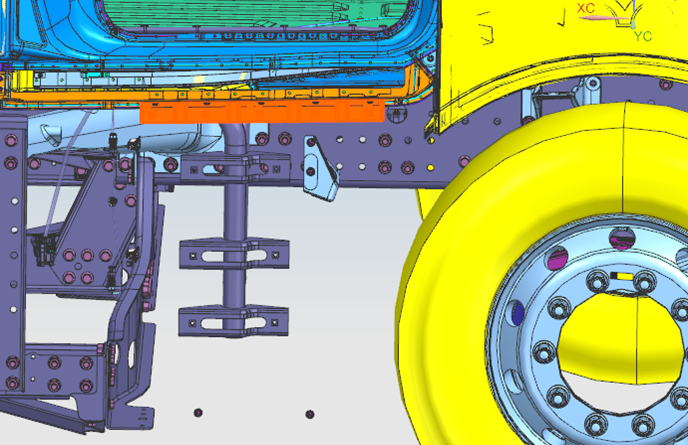 Step overall installation position（Aligned with fender）