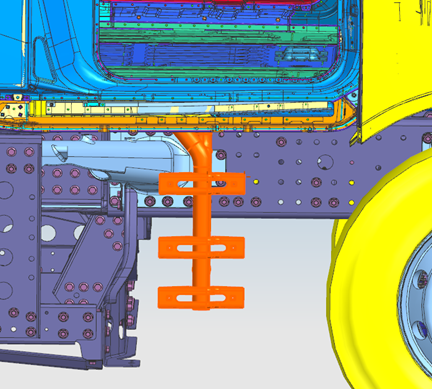 Lamp harness plug-in position