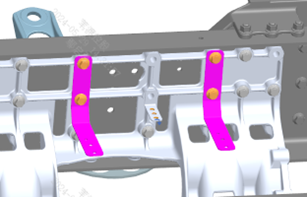 A/C line bracket installation position