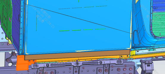 Right-side trim strip installation diagram