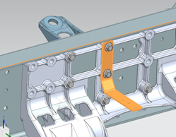 Left/right bracket and accessory bracket installation detail