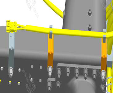 Cable cross-section fixing diagram