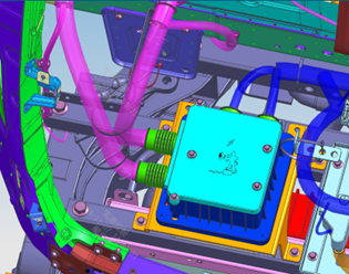 Floor harness plug-in position