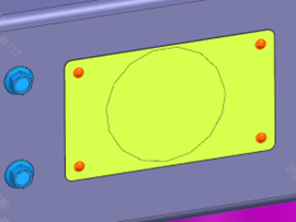 Nameplate riveting position detail