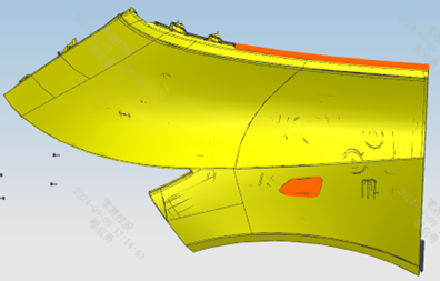 Fender sub-assembly-Turn lamp and filler block installation