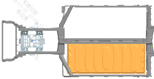 Battery pack fixing and ground wire installation position