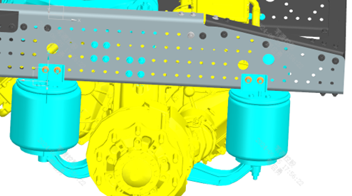 Rear axle lifting and installation position diagram