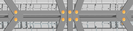 Bottom diagonal beam overall installation position