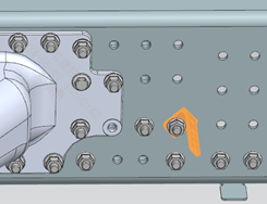 Front section areaB/CBracket installation（Tilted45°）