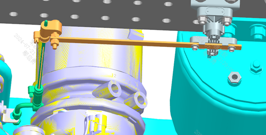 Swing arm and link installation overall diagram