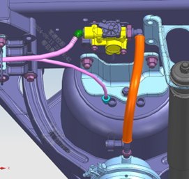 Brake line harness overall routing(Fig. 2)