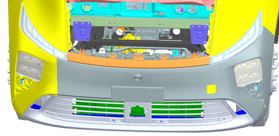 Through lamp installation position overall diagram