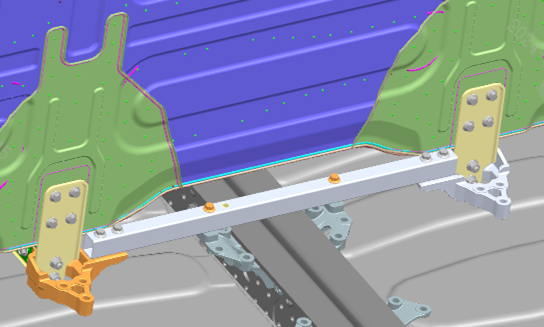 Cab lowering positioning/Connection position diagram