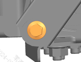 Center diagonal beam bracket installation position diagram