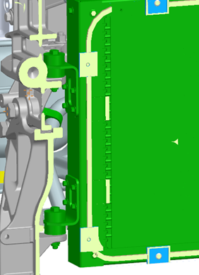 Air deflector assembly installation position
