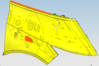 Fender connection frame installation position