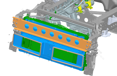 Sealing cross member overall installation position