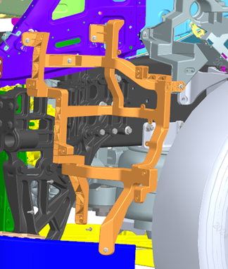 Headlamp bracket installation position