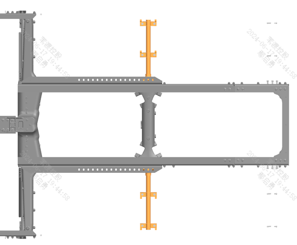 Rear wheel arch center tube beam installation overview