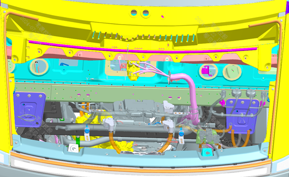 Front compartment seal installation position overall diagram
