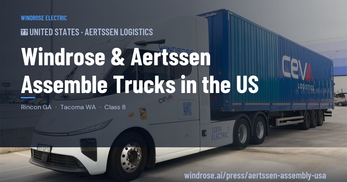 Aertssen + Windrose — USA Assembly Sites