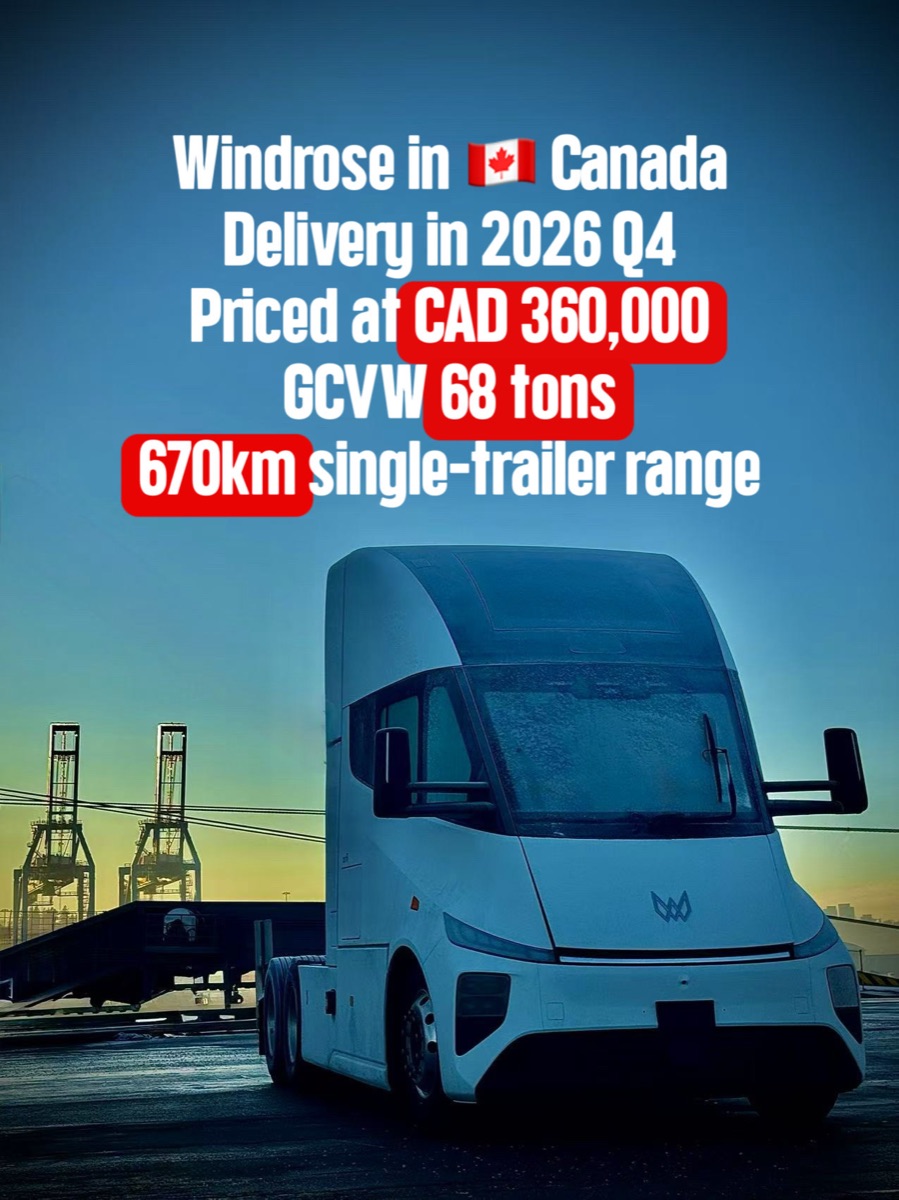 Windrose R700 electric truck Canada launch