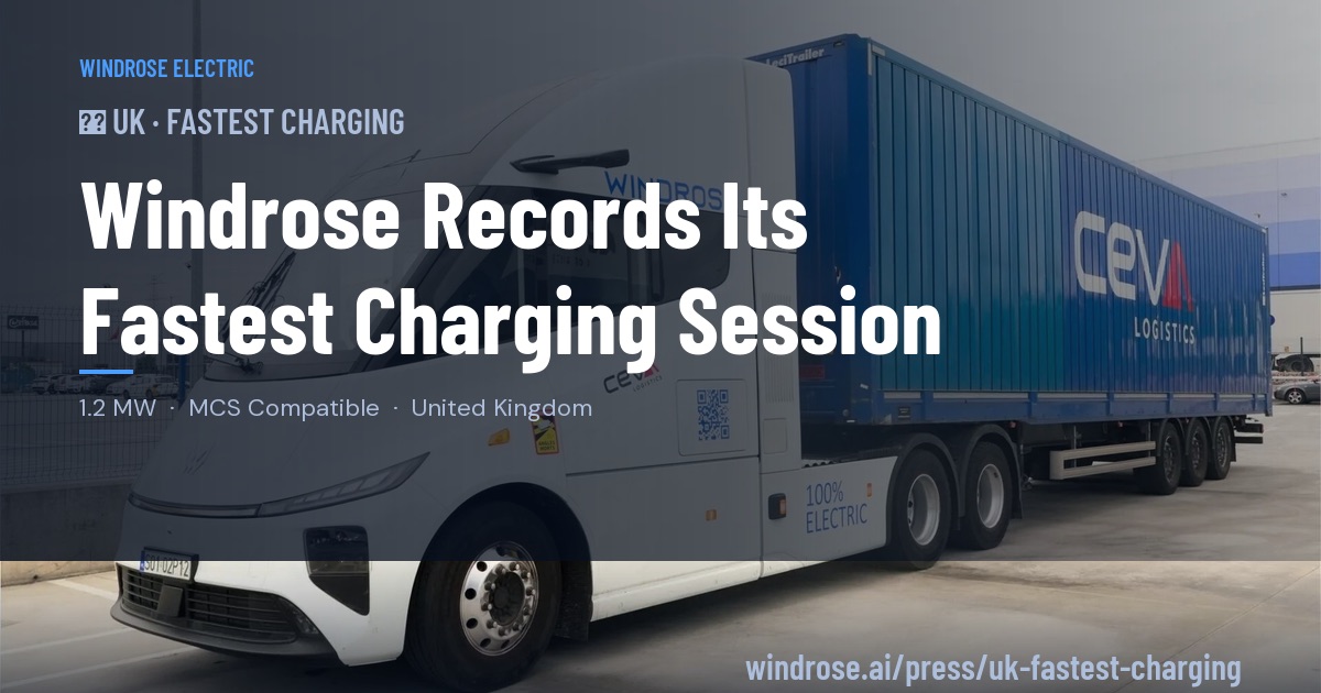 Windrose — UK Fastest Charging Session