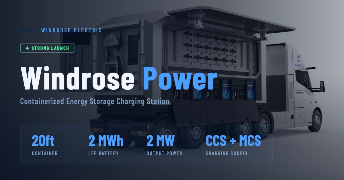 Windrose Storage Building Windrose Power — Containerized Energy Storage Charging Station ...
