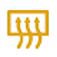 The image depicts a simple, minimalist design with a yellow circle containing three vertical lines and a sound wave symbol. AI-generated content may be incorrect.