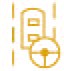 A diagram illustrating a door with a visible lock mechanism and a circular indicator. AI-generated content may be incorrect.