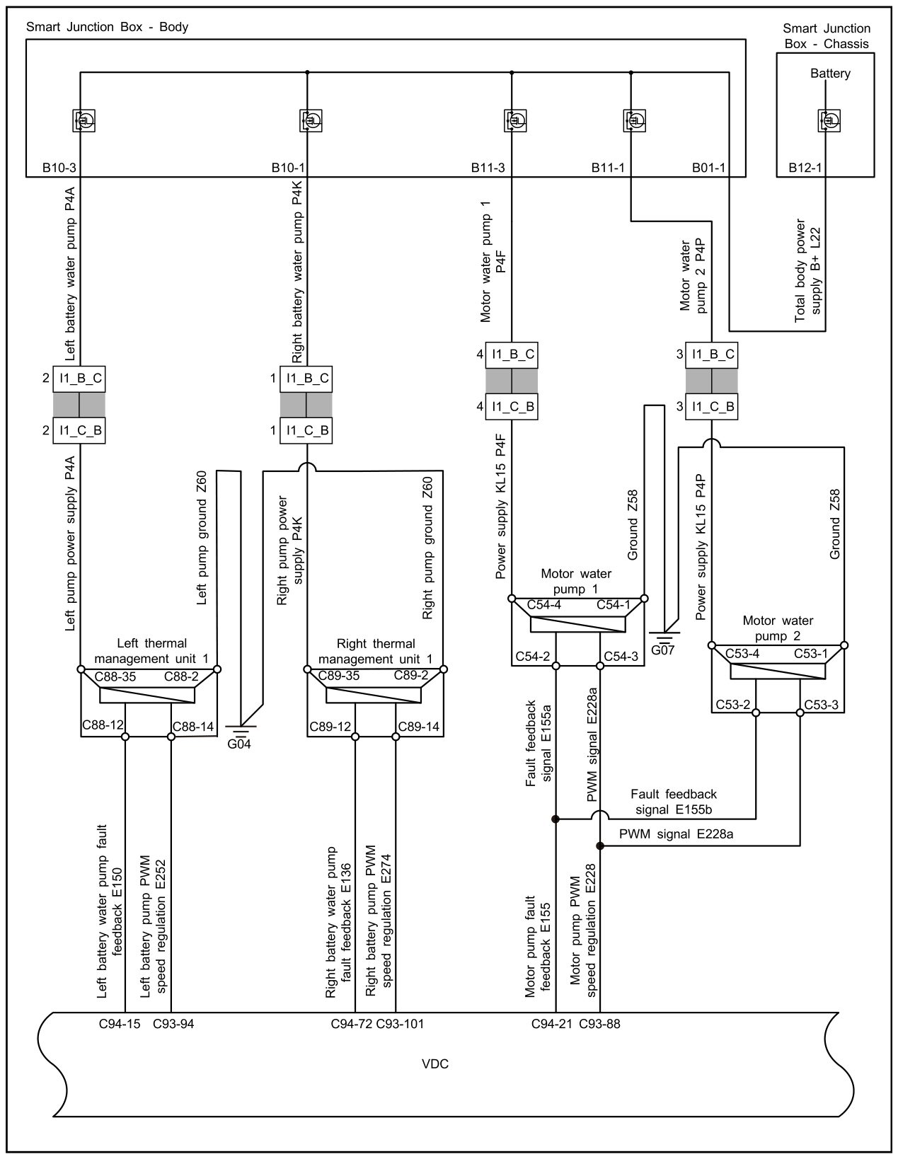 7.2.4.15 Motor And Water Pump Fault — circuit diagram