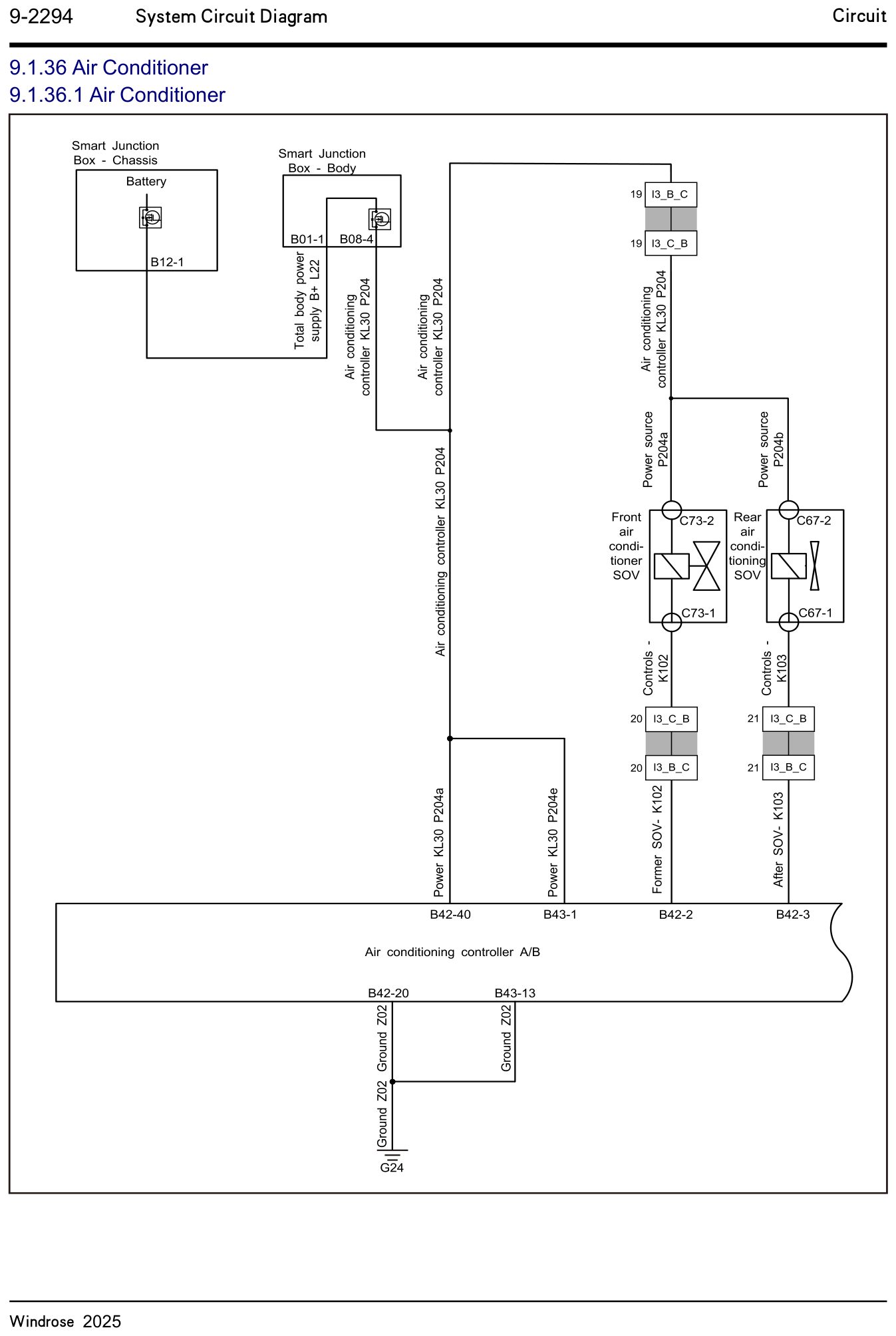 9.1.36 Air Conditioner 9.1.36.1 Air Conditioner — circuit diagram