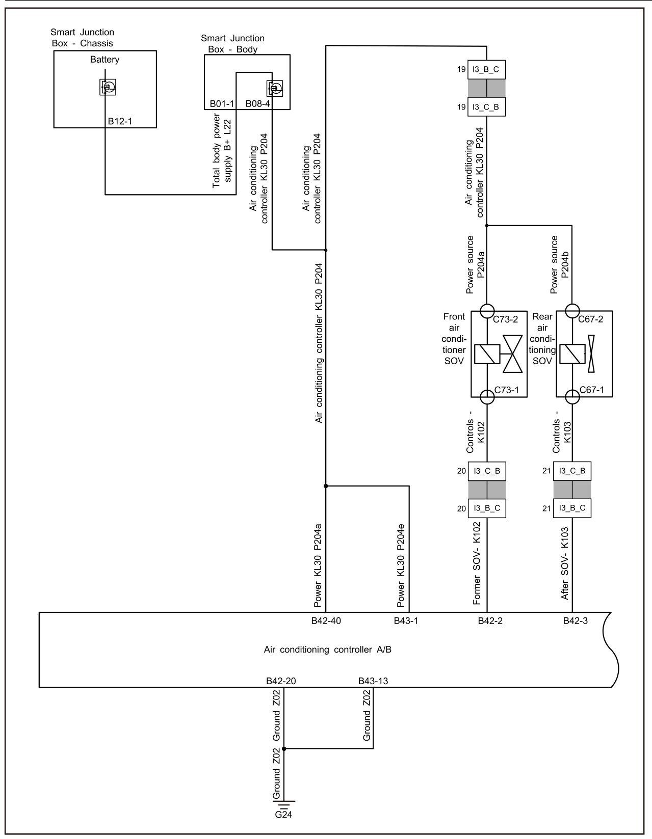 7.1.5.6 Air Conditioning Controller Power Fault — circuit diagram