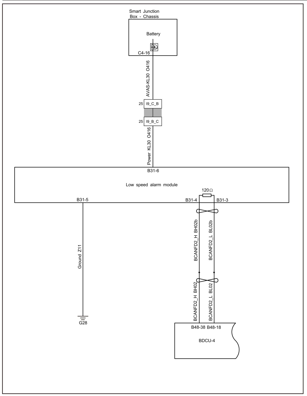 7.3.4.6 Low Speed Alarm Module Power Fault — circuit diagram