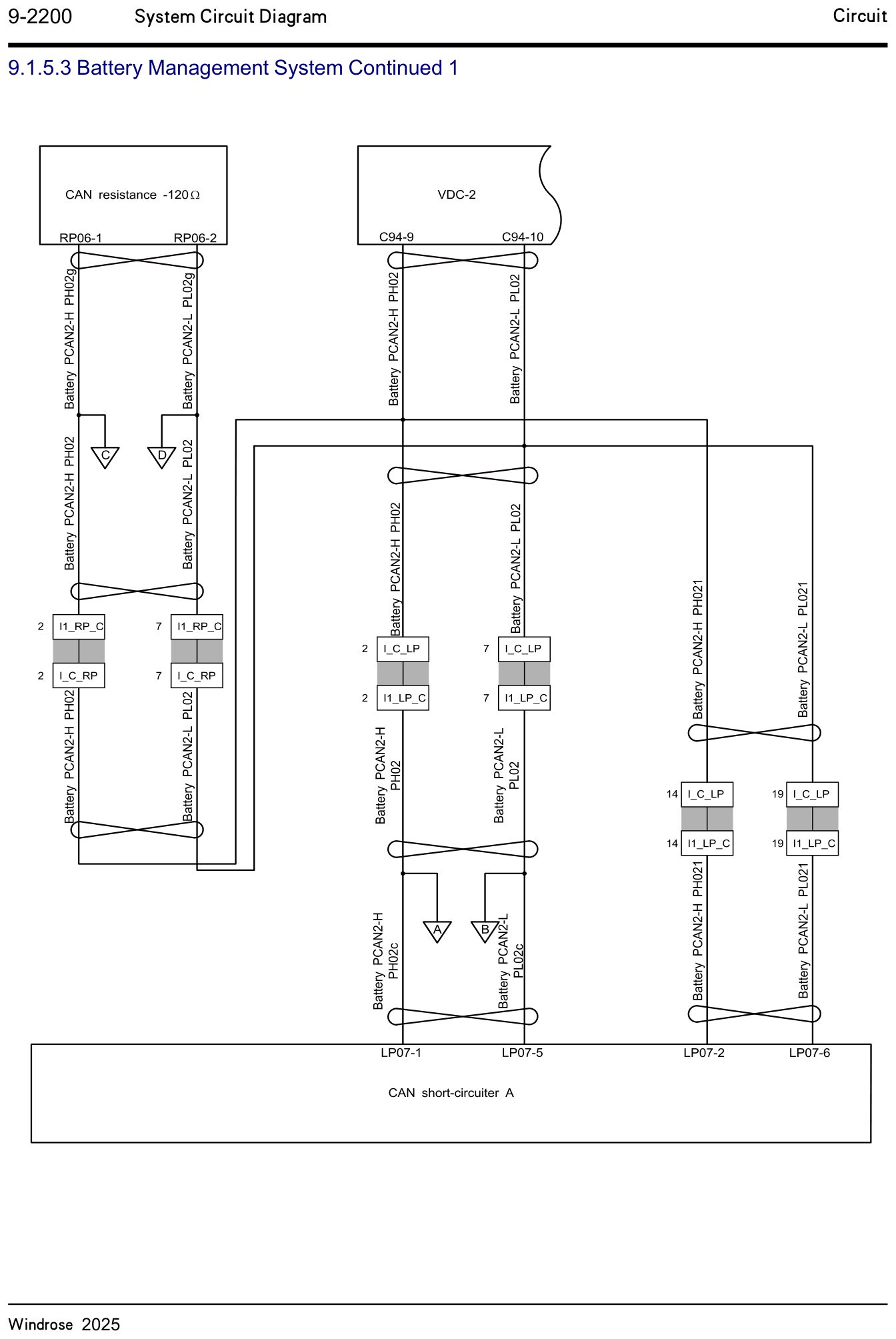 9.1.5.3 Batteristyringssystem fortsat 1 — kredsløbsdiagram