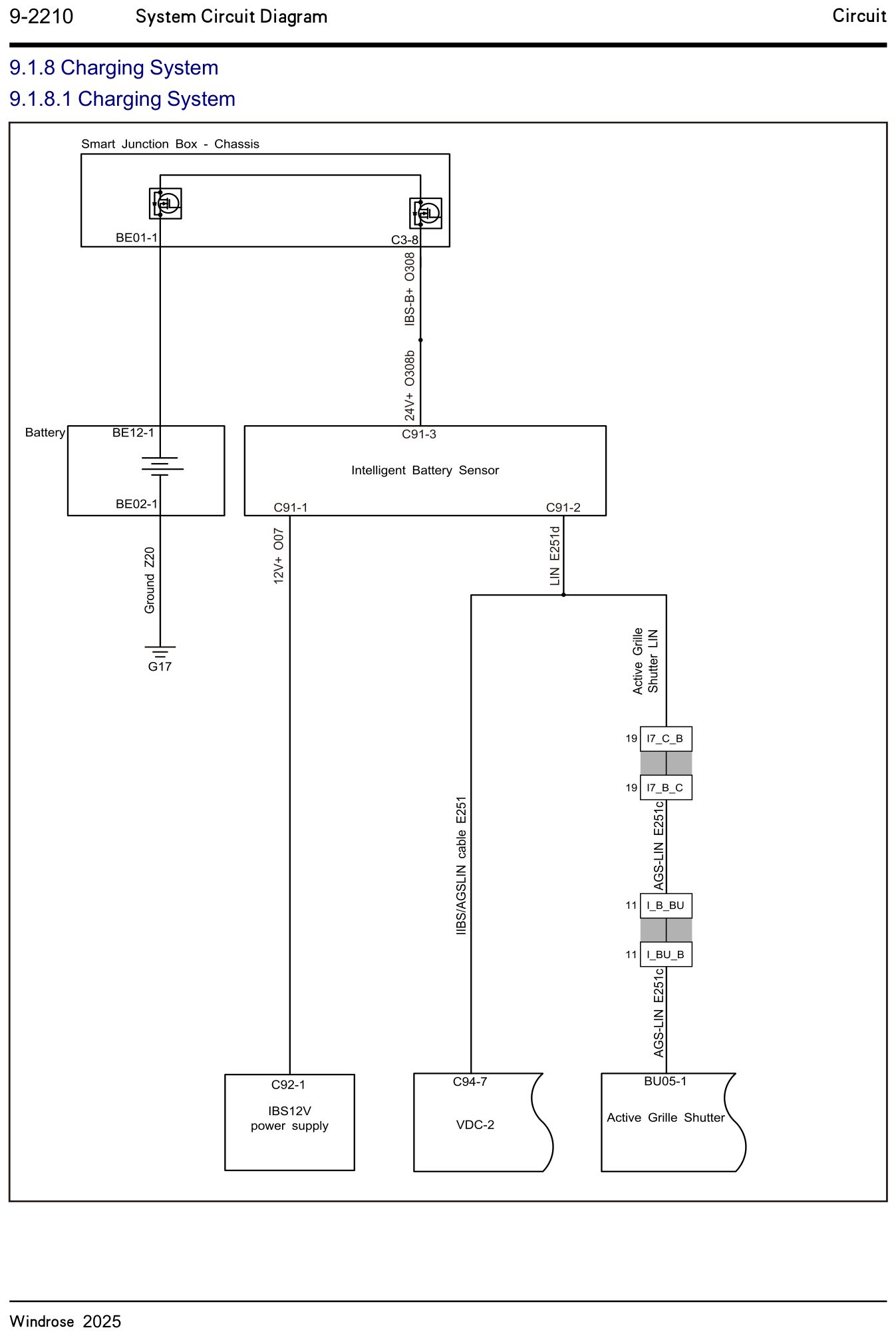 9.1.8.1 Opladningssystem — kredsløbsdiagram