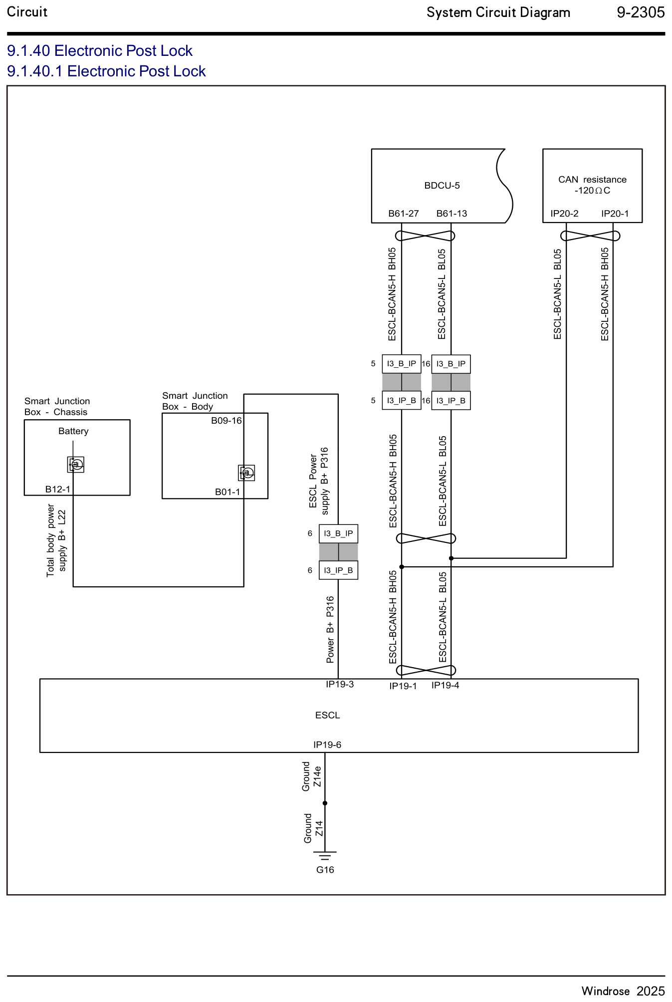 9.1.40 Elektronisk postlås 9.1.40.1 Elektronisk postlås — kredsløbsdiagram