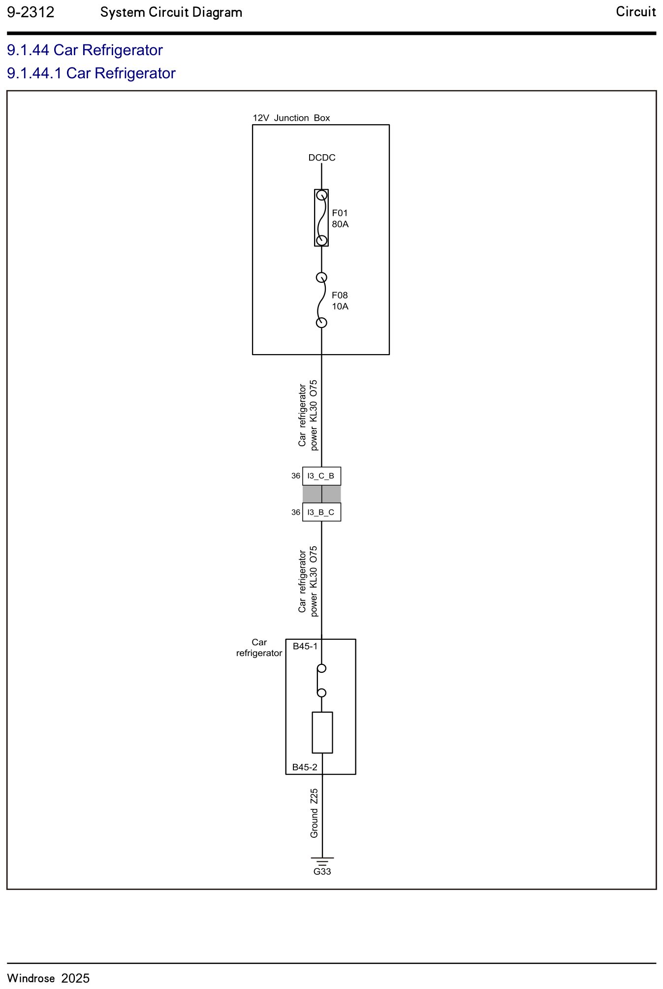9.1.44.1 Bilkøleskab — kredsløbsdiagram